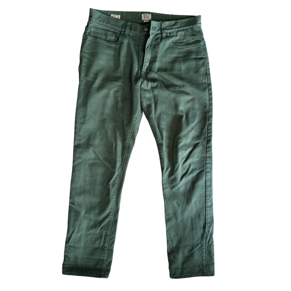 JCrew 770 Straight Fit Corduroy Pants Mens 33x32 Olive Green Camo Lined Cotton